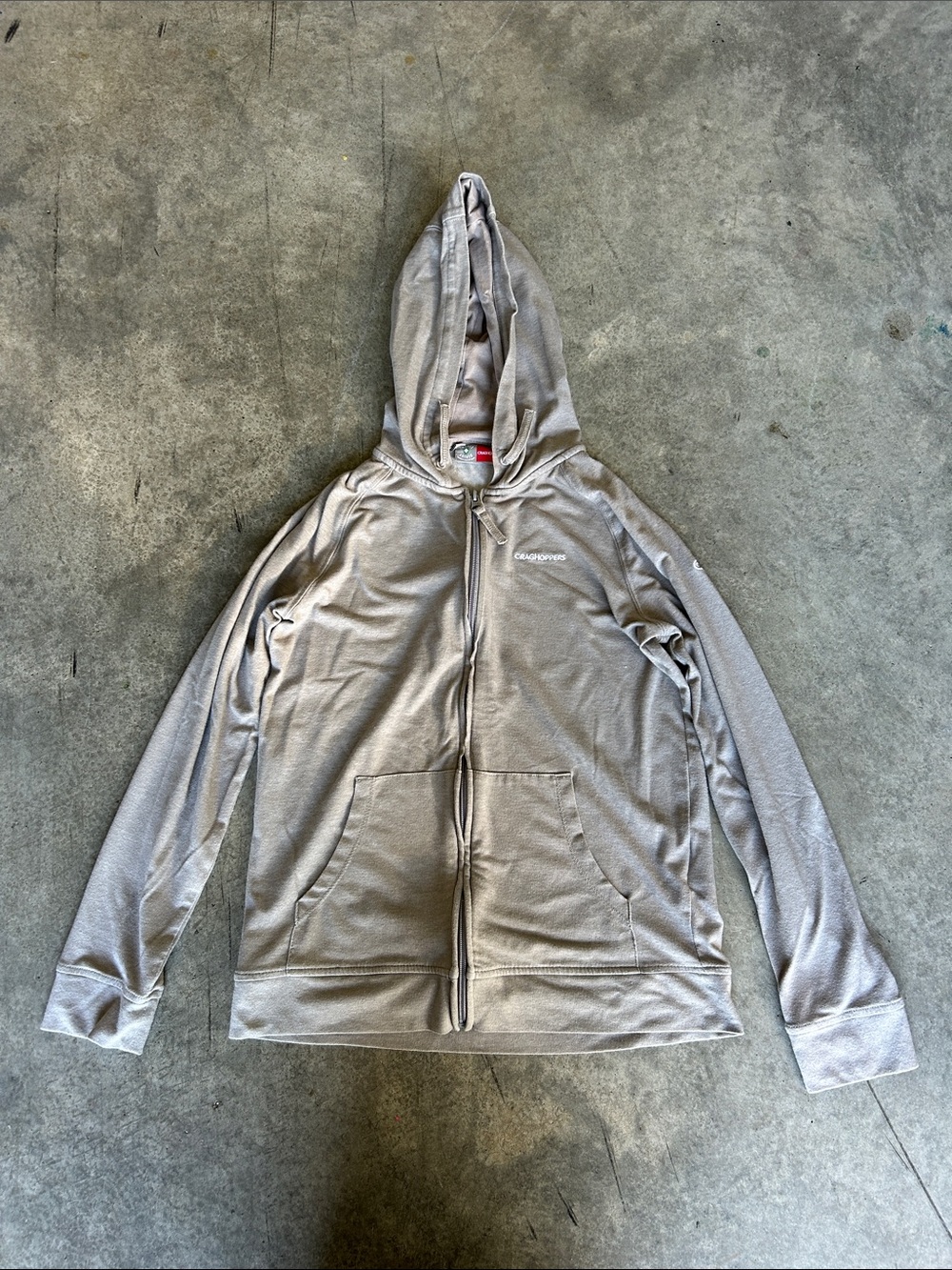 Craghoppers Insect Shield Kids Age 13 Full Zip Hoodie Gray Outdoor Hiking